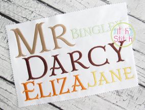I2S Mr Darcy Fishtail Font | Machine Embroidery Designs by JuJu