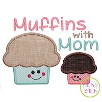 Muffins with Mom Applique | Machine Embroidery Designs by JuJu