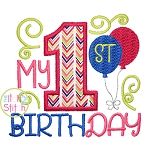 My 1st Birthday Applique | Machine Embroidery Designs by JuJu