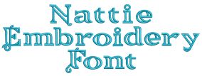 Nattie Embroidery Font | Machine Embroidery Designs by JuJu