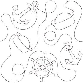 Nautical 1 End-to-End Quilting | Machine Embroidery Designs by JuJu