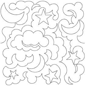 Night Sky End-to-End Quilting | Machine Embroidery Designs by JuJu