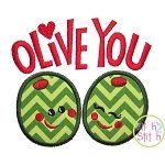 Olive You Applique | Machine Embroidery Designs by JuJu