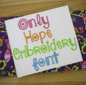 Only Hope Embroidery Font Machine Embroidery Designs by JuJu