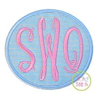 Oval Monogram Frame Applique | Machine Embroidery Designs by JuJu