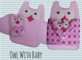 Owl With Baby | Machine Embroidery Designs by JuJu