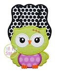Owl Frankenstein's Bride Applique | Machine Embroidery Designs by JuJu