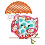 Owl Umbrella Applique | Machine Embroidery Designs by JuJu