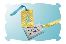 Quilted Bag Tags | Machine Embroidery Designs by JuJu
