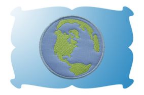 Planet Earth Applique | Machine Embroidery Designs by JuJu