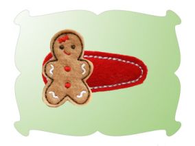 Gingerbread Snap Clip Mini | Machine Embroidery Designs by JuJu