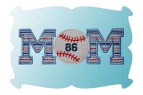 Baseball Mom Applique | Machine Embroidery Designs by JuJu