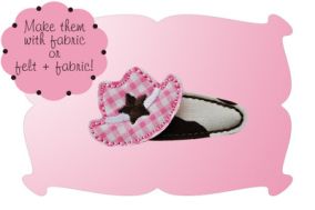Cowgirl Hat Snap Clip Mini In The Hoop | Machine Embroidery Designs by JuJu