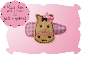 Horse Snap Clip Mini | Machine Embroidery Designs by JuJu