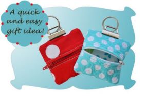 Key Fob Square Change Purse In The Hoop | Machine Embroidery Designs by JuJu