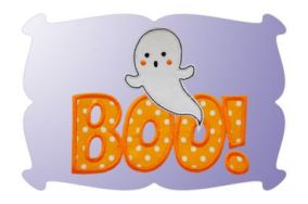 BOO Ghost 2 Applique | Machine Embroidery Designs by JuJu
