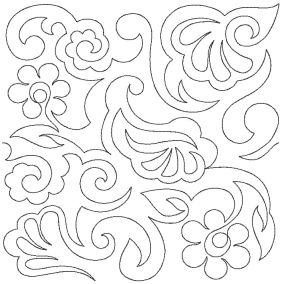 Paisley 4 End-to-End Quilting | Machine Embroidery Designs by JuJu