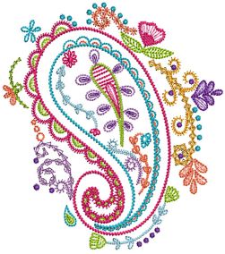 Paisley Doodles 2 Machine Embroidery Designs by JuJu