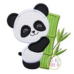 Panda Hugs Bamboo Applique | Machine Embroidery Designs by JuJu