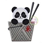 Panda Take Out Box Applique | Machine Embroidery Designs by JuJu