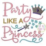 Party Like a Princess Embroidery | Machine Embroidery Designs by JuJu