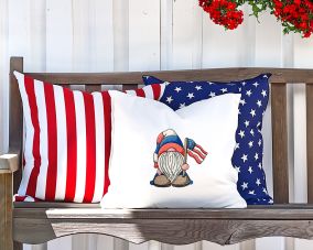 Patriotic Gnome Flag | Machine Embroidery Designs by JuJu