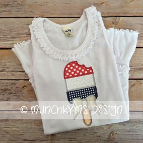 Patriotic Popsicle Bow | Machine Embroidery Designs by JuJu