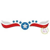 Patriotic Border 1 Embroidery | Machine Embroidery Designs by JuJu