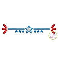 Patriotic Border 2 Embroidery | Machine Embroidery Designs by JuJu