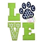 Paw Print LOVE Applique | Machine Embroidery Designs by JuJu
