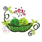 Peas in Pod Applique | Machine Embroidery Designs by JuJu