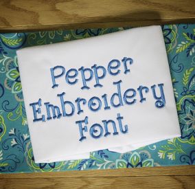 Pepper Embroidery Font Machine Embroidery Designs by JuJu