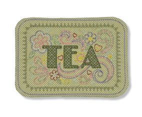 ITH Tea Doodle Mug Rug | Machine Embroidery Designs by JuJu