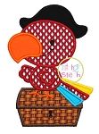 Pirate Parrot Applique | Machine Embroidery Designs by JuJu