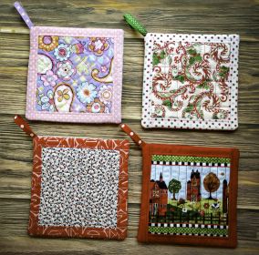 ITH Potholders Series 1 | Machine Embroidery Designs by JuJu