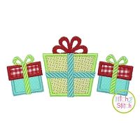 Present Trio Applique | Machine Embroidery Designs by JuJu