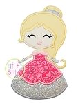 Princess 2 Applique | Machine Embroidery Designs by JuJu