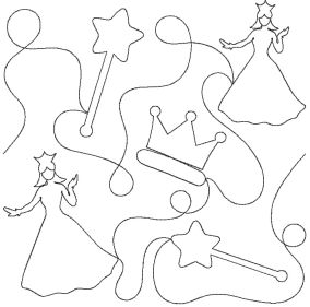 Princess End-to-End Quilting | Machine Embroidery Designs by JuJu