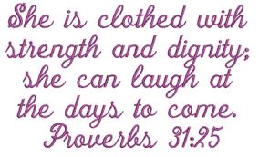 Proverbs 31:25