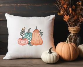 Pumpkin Trio Sketch | Machine Embroidery Designs by JuJu