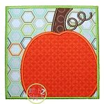 Pumpkin Box Applique | Machine Embroidery Designs by JuJu