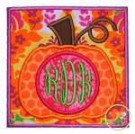 Pumpkin Box Monogram Applique | Machine Embroidery Designs by JuJu