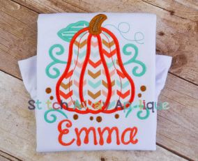 Flourish Pumpkin | Machine Embroidery Designs by JuJu