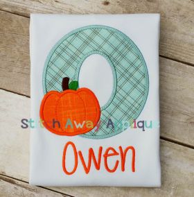 Pumpkin Alphabet | Machine Embroidery Designs by JuJu