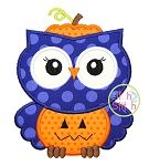Owl Pumpkin Applique | Machine Embroidery Designs by JuJu
