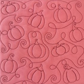 Pumpkin and Swirls Quilting Backdrops Design | Machine Embroidery Designs by JuJu