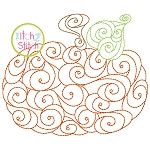 Pumpkin Swirls Bean Embroidery | Machine Embroidery Designs by JuJu
