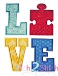 Puzzle LOVE Applique | Machine Embroidery Designs by JuJu