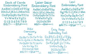 Quarter Inch Font Bundle 14 | Machine Embroidery Designs by JuJu
