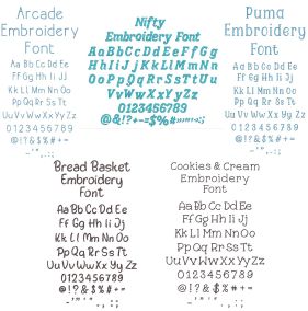 Quarter Inch Font Bundle 17 | Machine Embroidery Designs by JuJu